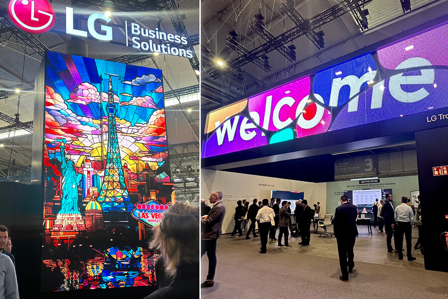 Affichage digital événementiel au Maroc – Écrans LED PRO DISPLAY lors d’un salon professionnel